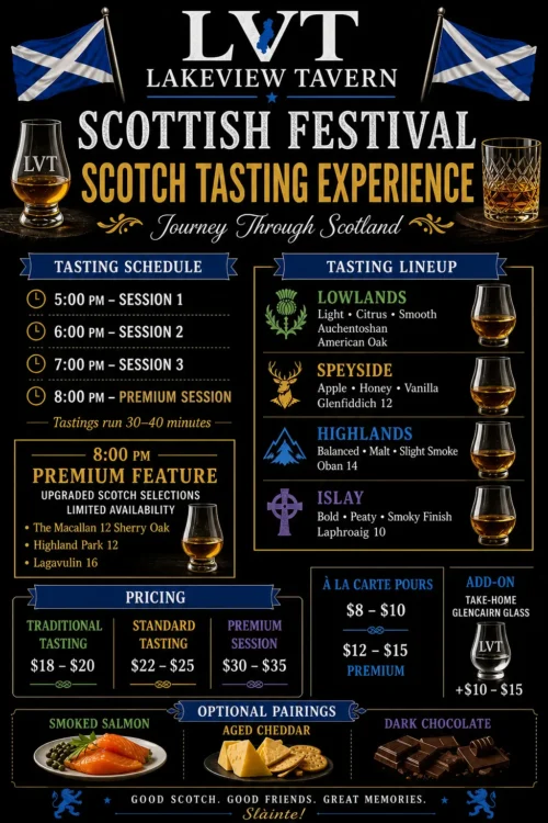 Lakeview Tavern Whiskey Tasting
